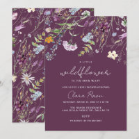 Petit Baby shower Floral Plum pourpre Fleur sauvag