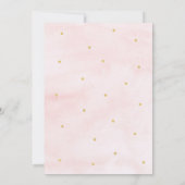 Invitation Petit Baby shower Floral rose Citrouille (Dos)