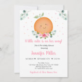 Invitation Petit Baby shower Floral Rose Cutie (Devant)