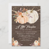 Invitation Petit Baby shower Floral Terme Citrouille (Devant)