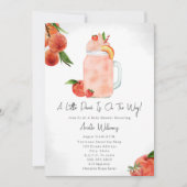 Invitation Petit Baby shower Fruit Smoothie Fille Peach (Devant)