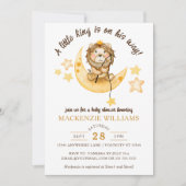 Invitation Petit Baby shower Garçon Lion Safari King (Devant)