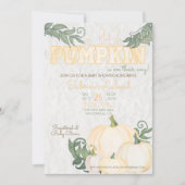 Invitation Petit Baby shower Jaune Whimsical Petit Citrouille (Devant)