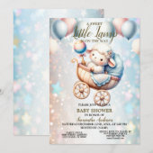 Invitation Petit Baby shower Lampe Doux Ballons Beau (Devant / Derrière)