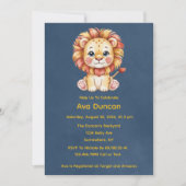 Invitation Petit Baby shower Lion Boy (Devant)