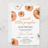 Invitation Petit Baby shower minimaliste Citrouille (Devant)