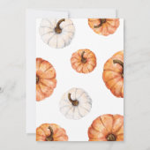 Invitation Petit Baby shower minimaliste Citrouille (Dos)