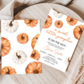 Invitation Petit Baby shower minimaliste Citrouille