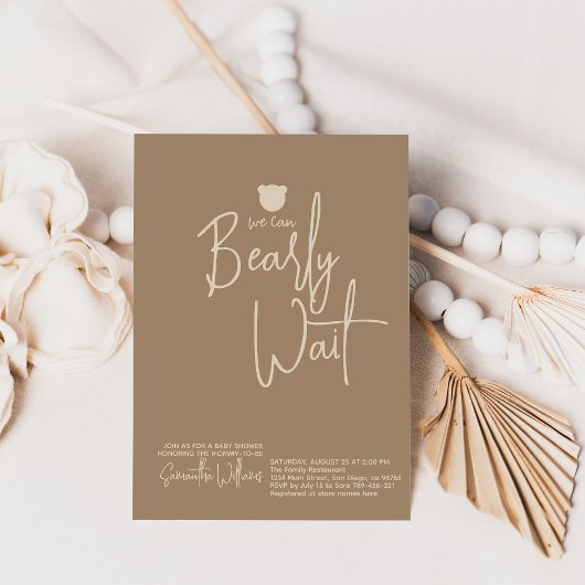 Invitation Petit Baby shower minimaliste moderne