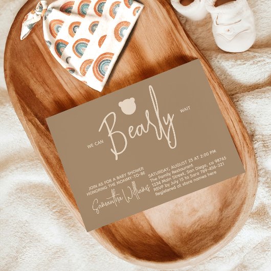 Invitation Petit Baby shower minimaliste moderne