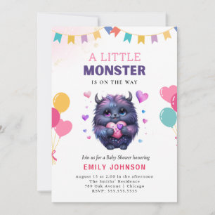 Invitation Petit Baby shower Monster