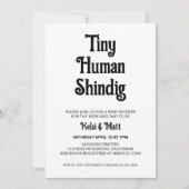 Invitation Petit Baby shower Neutre Moderne Humain Shindig (Devant)