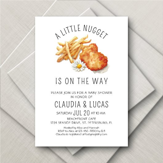 Invitation Petit Baby shower Nugget