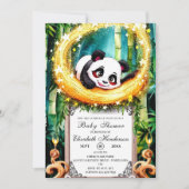 Invitation Petit Baby shower Panda Simple (Devant)
