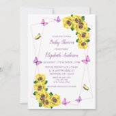 Invitation Petit Baby shower papillon (Devant)
