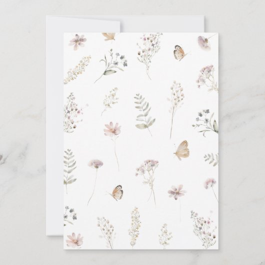 Invitation Petit Baby shower papillon (Dos)