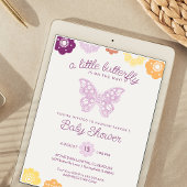 Invitation Petit Baby shower papillon