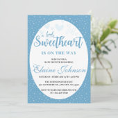 Invitation Petit Baby shower petit amour Blue Valentine Boy (Debout devant)
