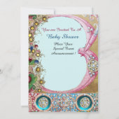 INVITATION PETIT BABY SHOWER PRINCE GEMSTONES FLORAUX (Dos)