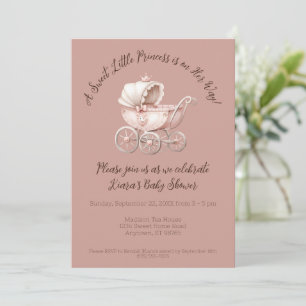 Invitation Petit Baby shower princesse sucré