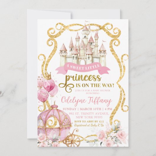 Invitation Petit baby shower princier (Devant)