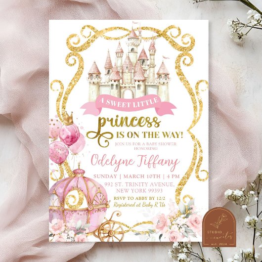 Invitation Petit baby shower princier