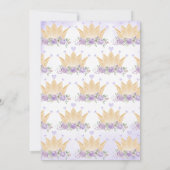 Invitation Petit Baby shower princier pourpre (Dos)