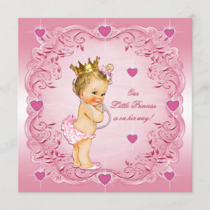 Invitation Petit baby shower romantique de princesse Love