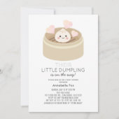 Invitation Petit Baby shower rose démoulant (Devant)