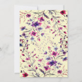 Invitation Petit baby shower rose fleur sauvage moderne (Dos)