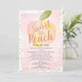 Invitation Petit Baby shower rose pâle par courrier (Debout devant)