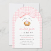 Invitation Petit Baby shower rose pâté Cutie (Devant)