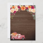 Invitation Petit Baby shower rustique Citrouille neutre entre (Dos)