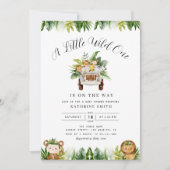 Invitation petit baby shower sauvage un safari jungle (Devant)