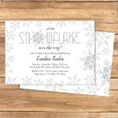 Invitation Petit Baby shower Snowflake Gris & Parties scintil