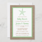 Invitation Petit Baby shower Starfish | N'importe quelle coul (Devant)
