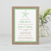 Invitation Petit Baby shower Starfish | N'importe quelle coul (Debout devant)