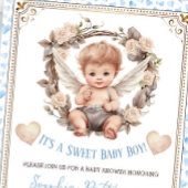 Invitation Petit Baby shower Sweet Valentine Cherub