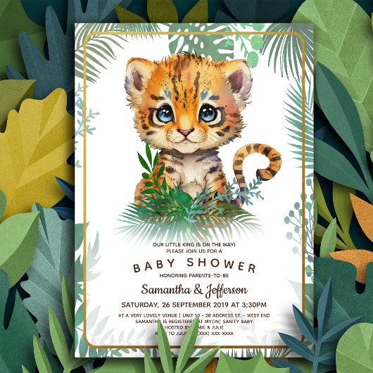 Invitation Petit Baby shower tigre
