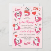 Invitation Petit Baby shower Valentine Puppy (Devant)