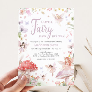Invitation Petit Baby shower Whimsical Fairy