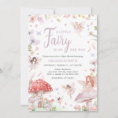 Invitation Petit Baby shower Whimsical Fairy (Devant)