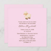 Invitation Petit Baptême d'agneau (Devant / Derrière)