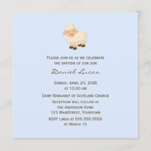 Invitation Petit Baptême d'agneau
