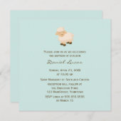 Invitation Petit Baptême d'agneau (Devant / Derrière)