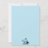 Invitation Petit bébé baleine et Baby shower de baiser de mam (Dos)