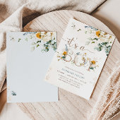 Invitation Petit Bébé En Fleur, Fleur sauvage, Baby shower Ja