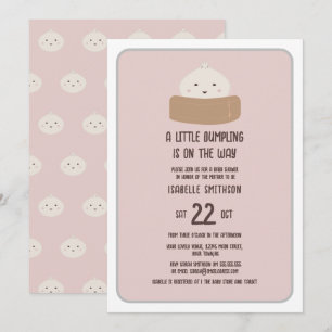 Invitation Petit Bébé En Route Fête de Naissance Rose