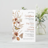 Invitation Petit Bébé Fleur sauvage Dans Le Baby shower En Fl (Debout devant)
