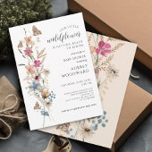 Invitation Petit Bébé Fleur sauvage Dans Le Baby shower En Fl